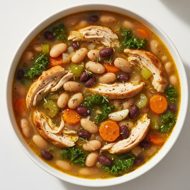 Hearty Bean Soup with Tuscan Herbs