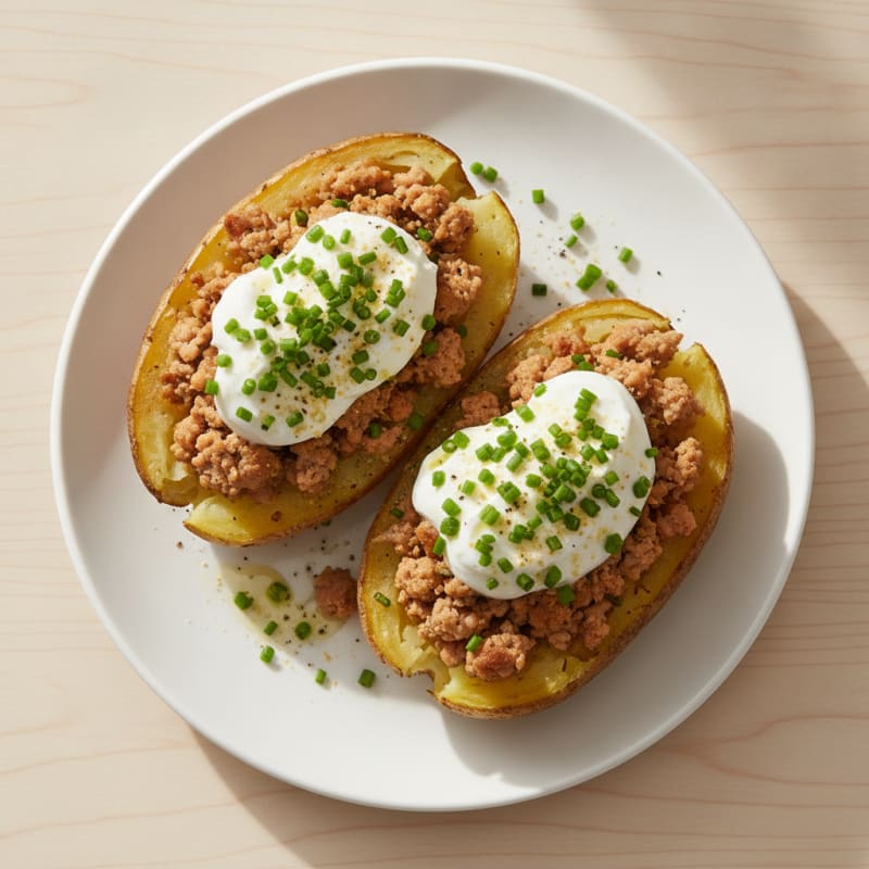 Loaded Baked Potatoes with Chives