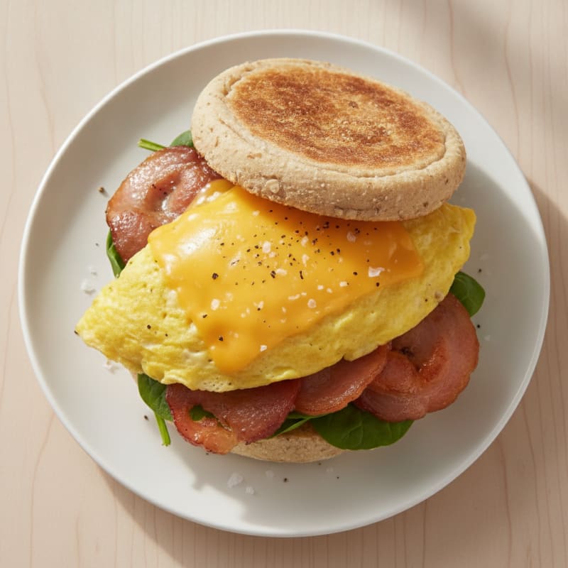 Loaded Egg and Cheese Breakfast Sandwich