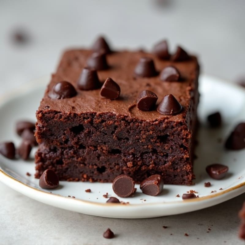Protein-Rich Fudgy Dark Chocolate Brownie