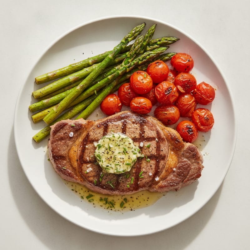 Pan-Seared Steak with Garlic Herb Butter