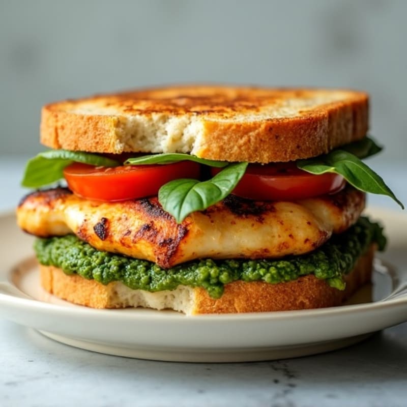 Grilled Chicken Pesto Sandwich