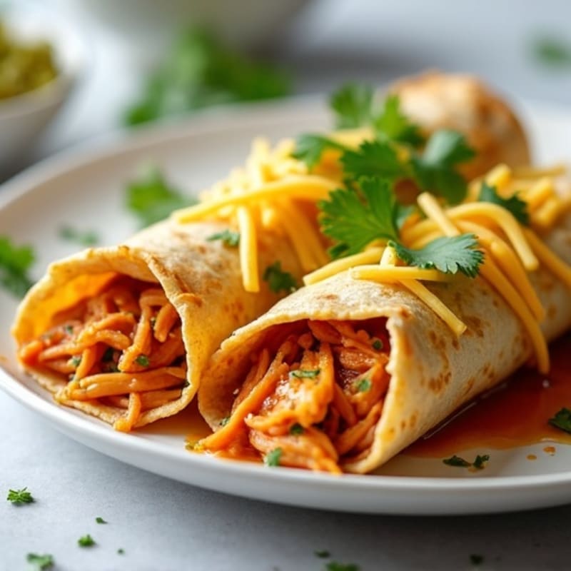 Salsa Verde Shredded Chicken Enchiladas