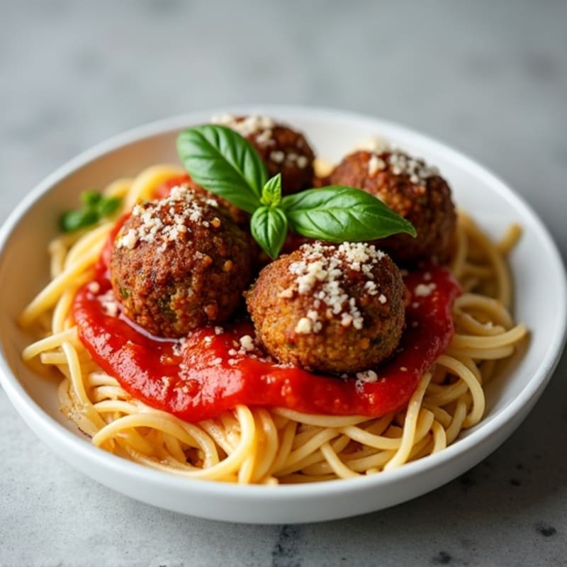 Crispy Baked Lentil Meatballs with Fresh Marinara