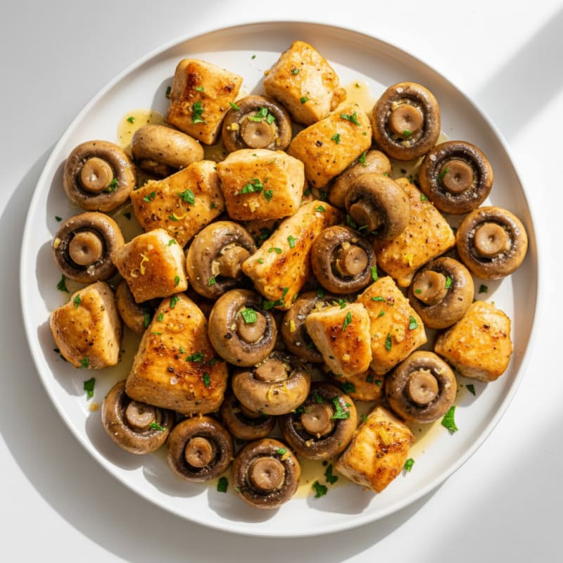 Golden Garlic Butter Roasted Mushrooms