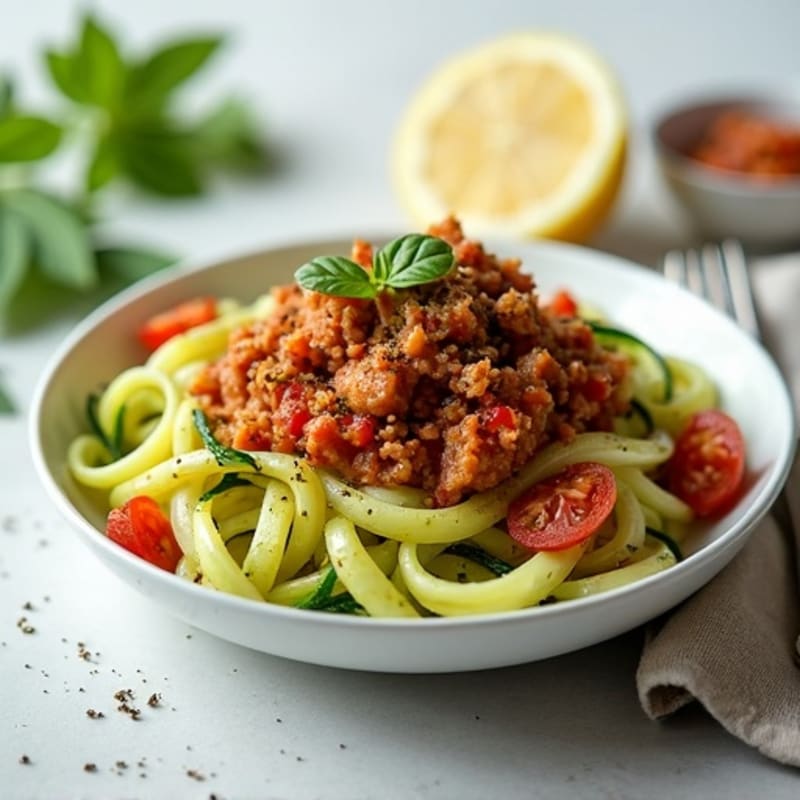 Lean Turkey Zucchini Noodle Bolognese