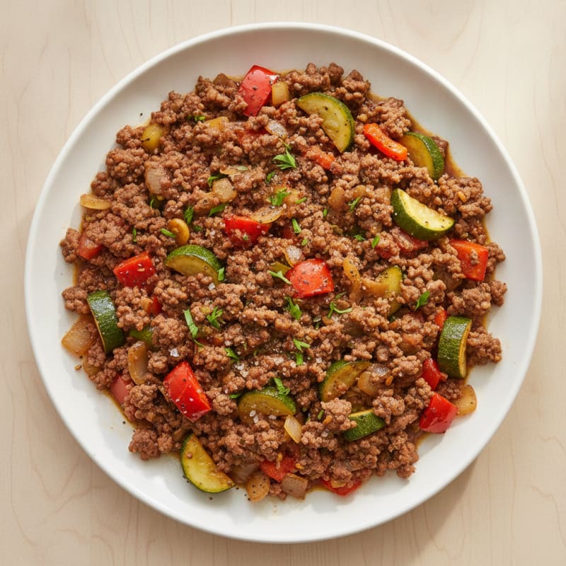 Savory Ground Beef and Vegetable Skillet