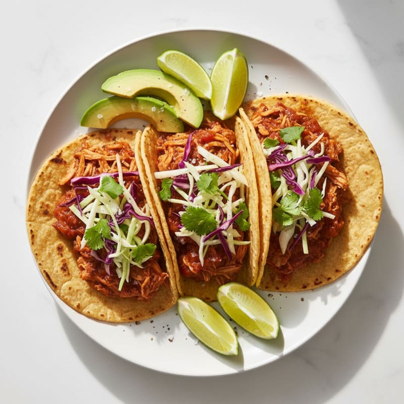 Slow-Cooked Chicken Tinga Tacos