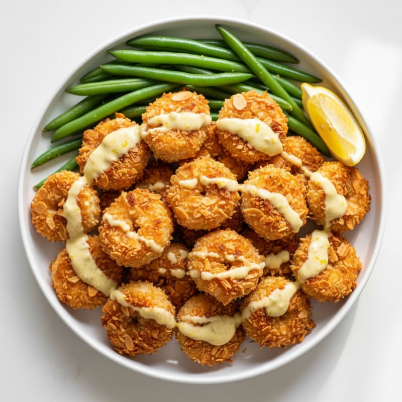 Crispy Golden Breaded Shrimp with Zesty Aioli