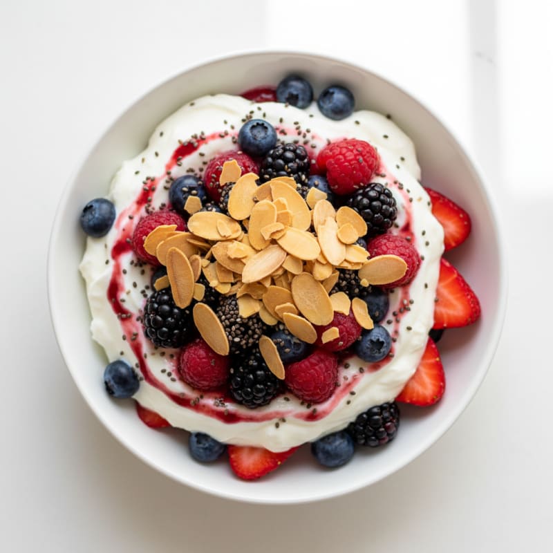 Creamy Greek Yogurt Protein Parfait with Mixed Berries