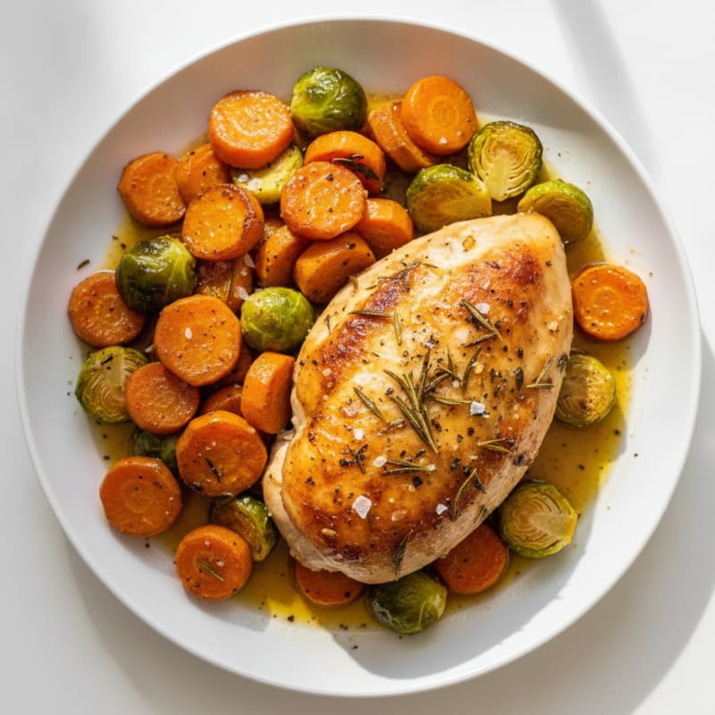 Garlic Herb Roasted Chicken with Root Vegetables