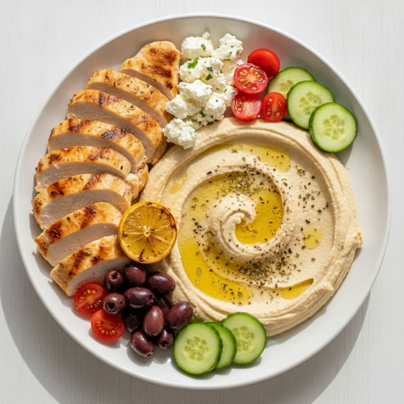 Mediterranean Herb Hummus Platter