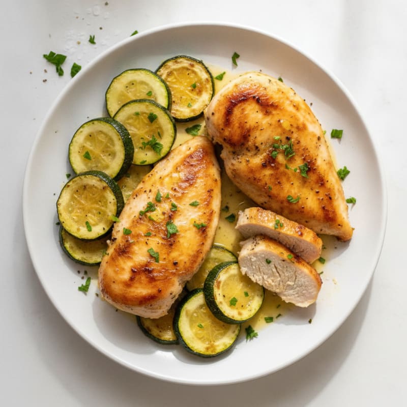 Lemon Herb Chicken with Roasted Zucchini