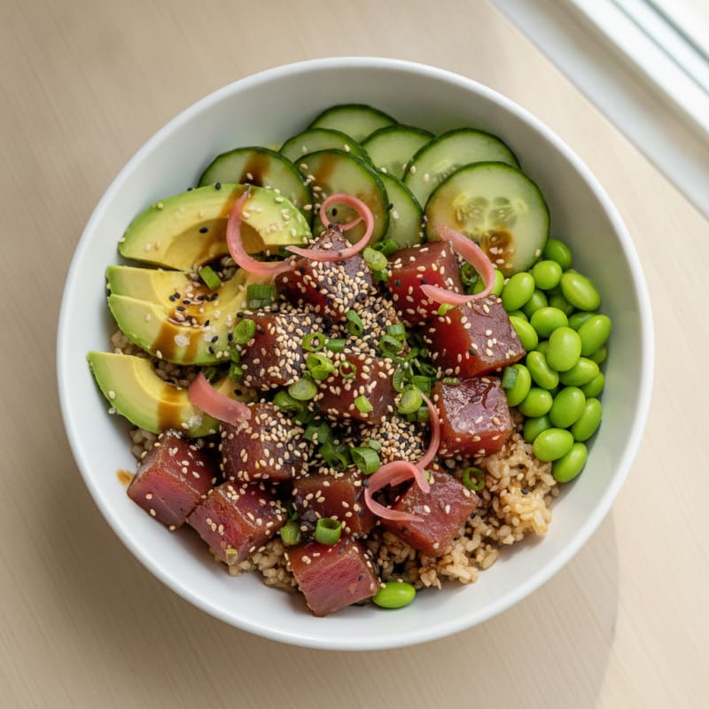 Ahi Tuna Hawaiian Poke Bowl