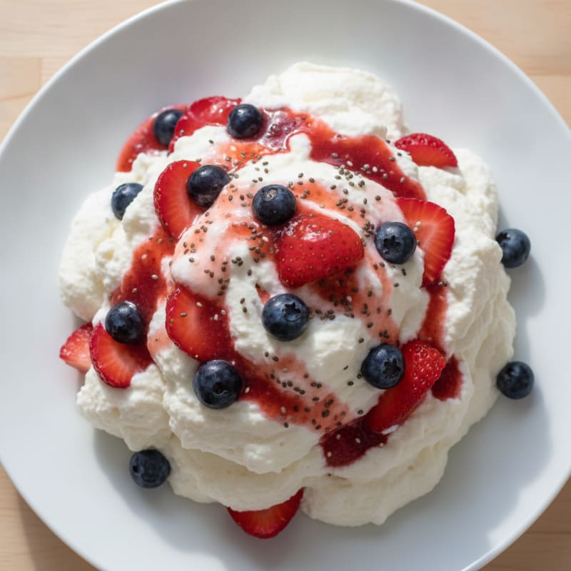 Greek Yogurt Protein Mousse with Berries