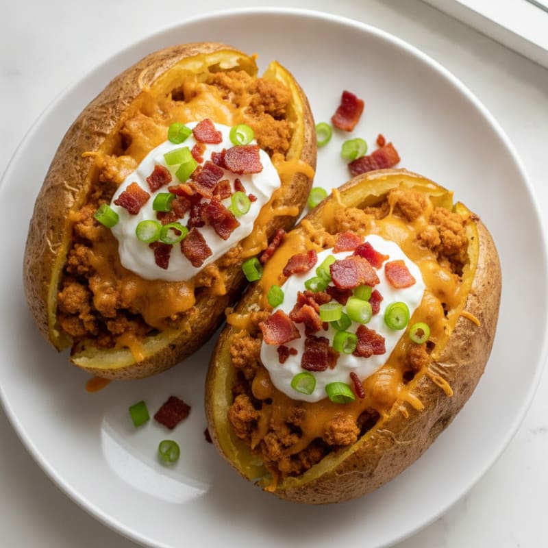Loaded Cheddar-Bacon Baked Potatoes