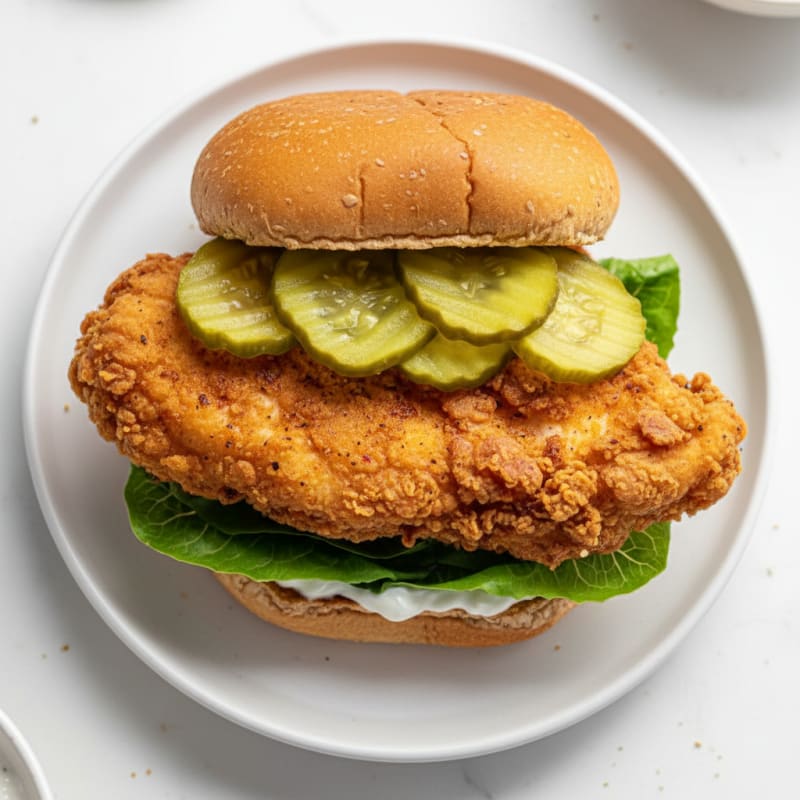 Buttermilk Fried Chicken Sandwich with Pickles