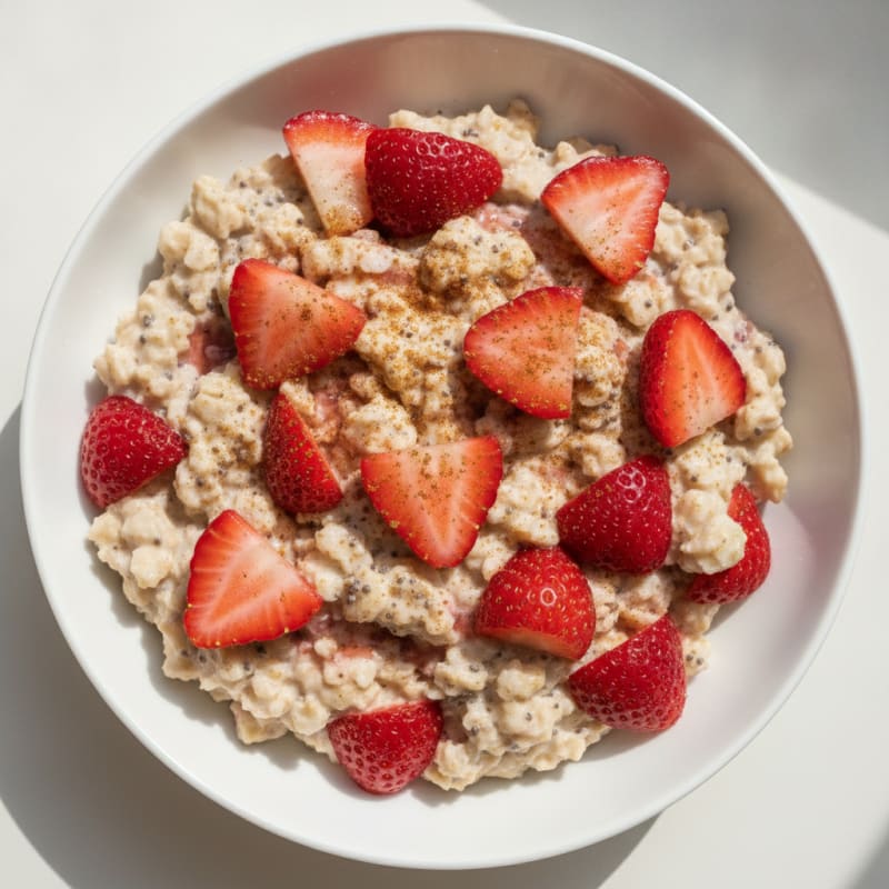 Strawberry Shortcake Overnight Oats