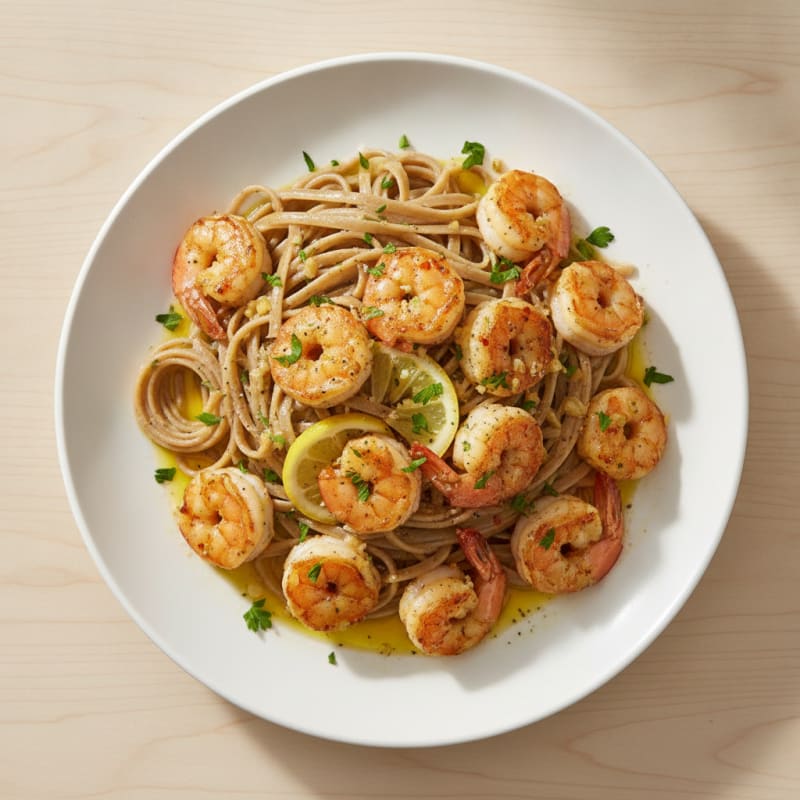Garlic Butter Shrimp Scampi with Linguine