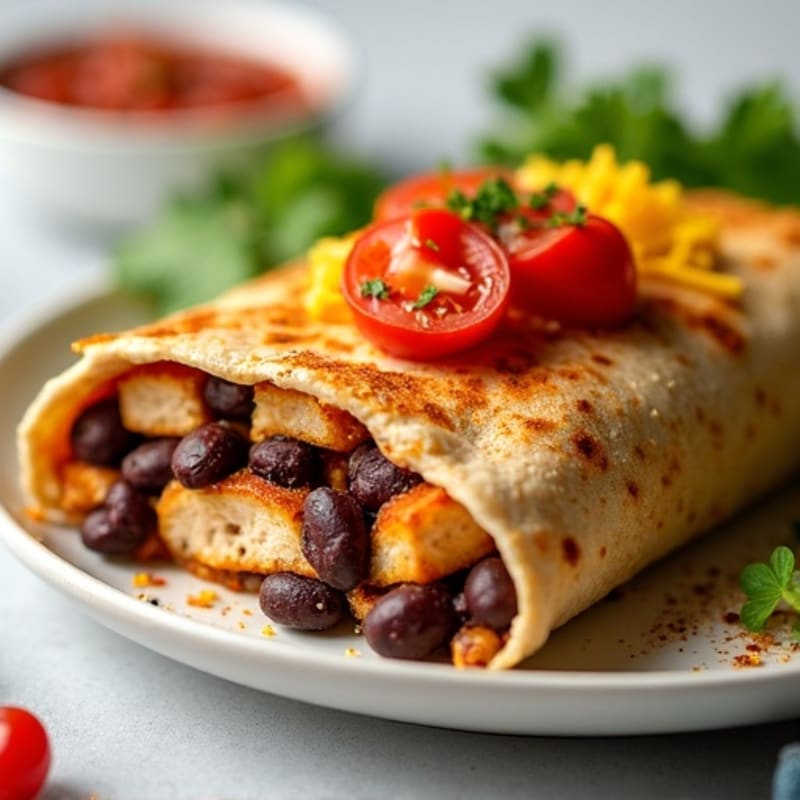 Spicy Chicken and Black Bean Tortilla Bake