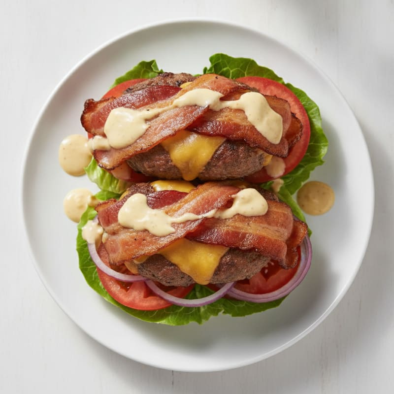 Double Bacon Cheeseburger with Secret Sauce