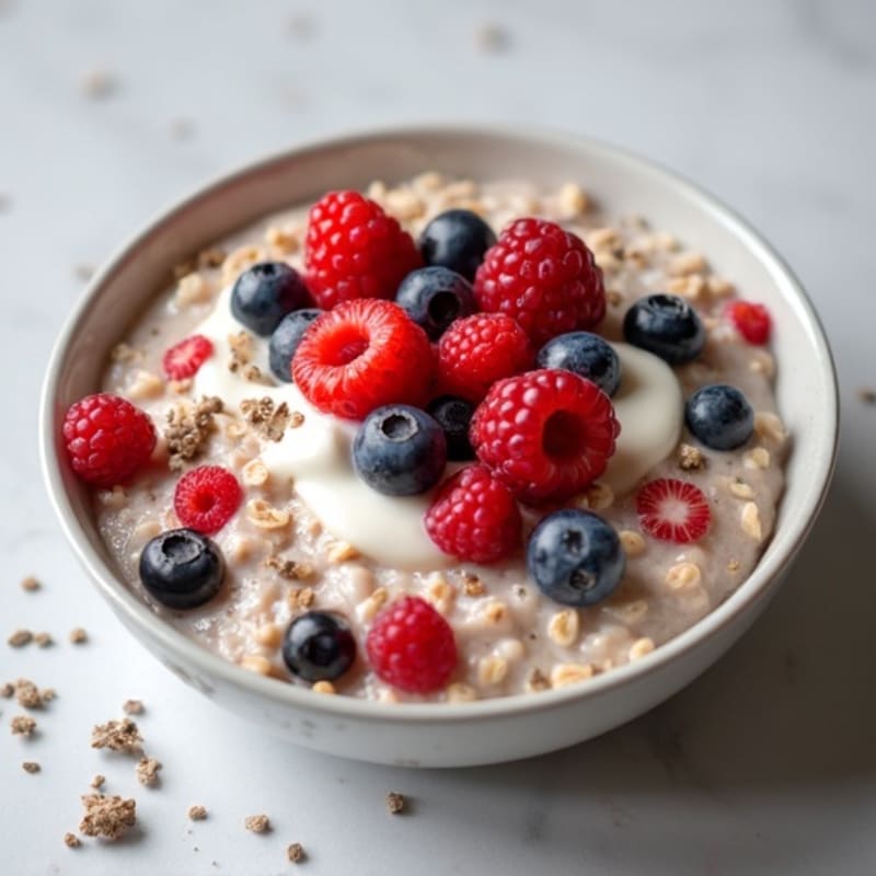 Vanilla-Berry Protein Overnight Oats