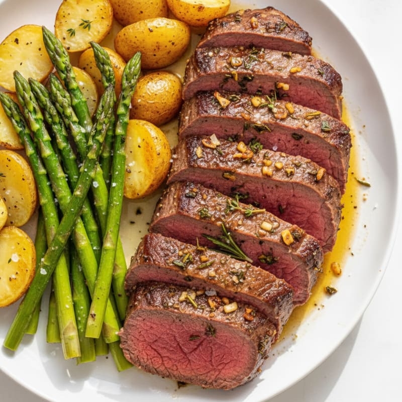 Garlic Herb Roasted Beef Tenderloin