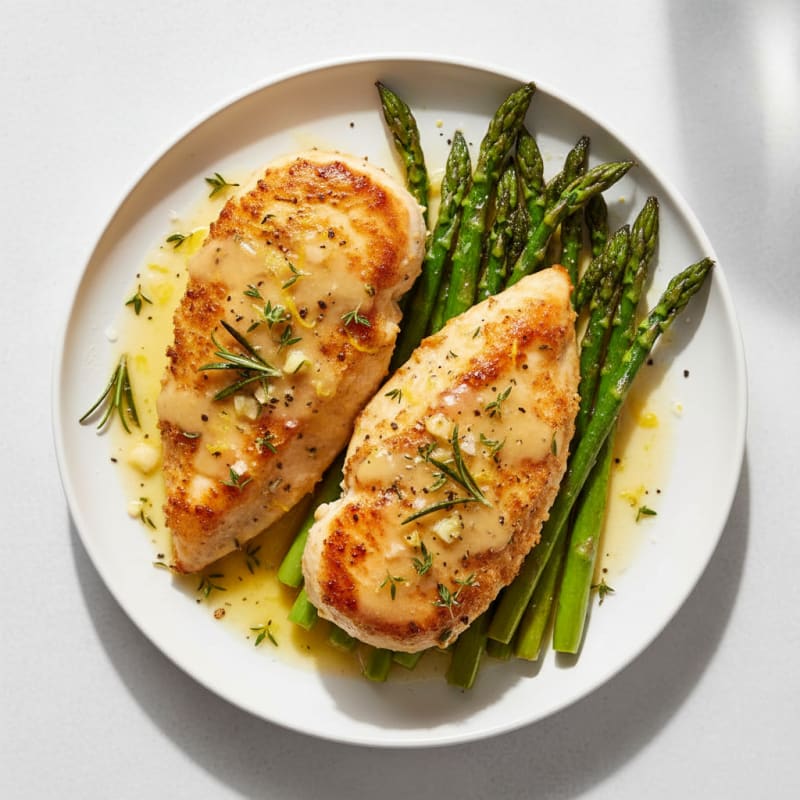 Zesty Lemon Herb Chicken with Roasted Asparagus