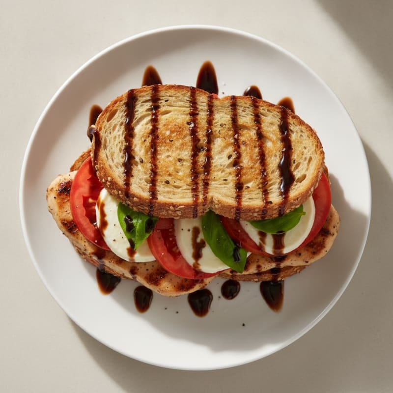 Grilled Caprese Sandwich with Balsamic Glaze