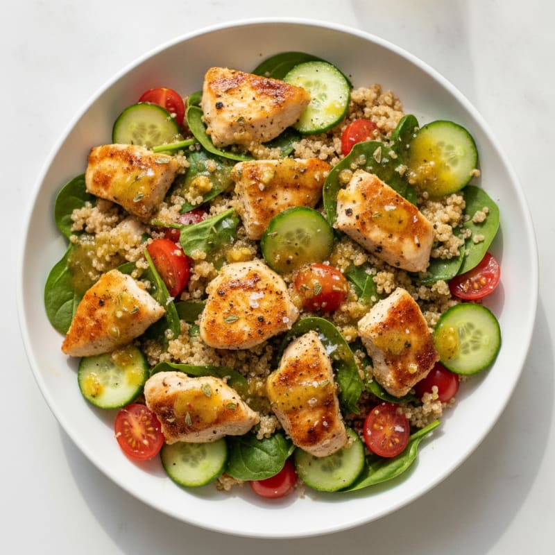 Lemon Herb Chicken and Quinoa Bowl