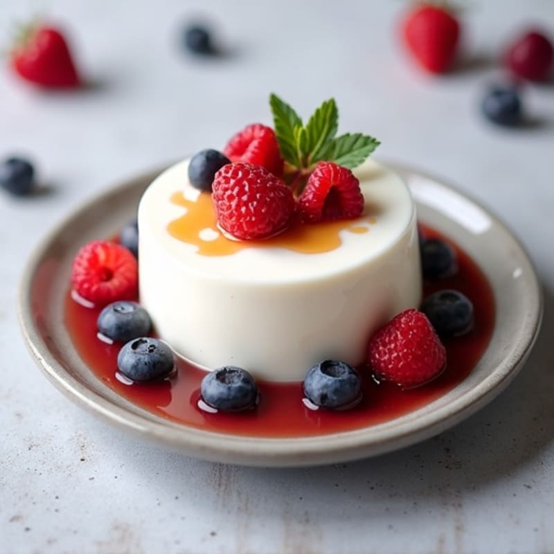 Silky Greek Yogurt Protein Mousse with Berries