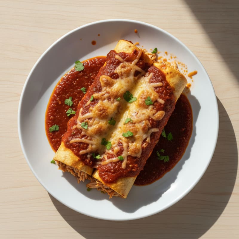 Chicken Enchiladas with Ancho Chili Sauce