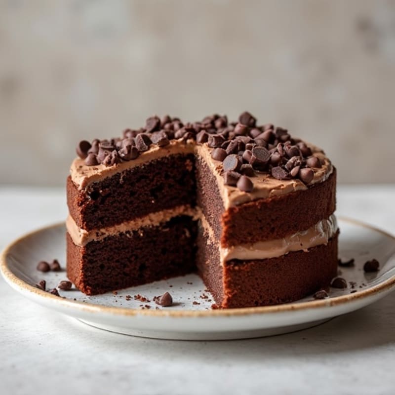 Protein-Rich Dark Chocolate Almond Flour Cake