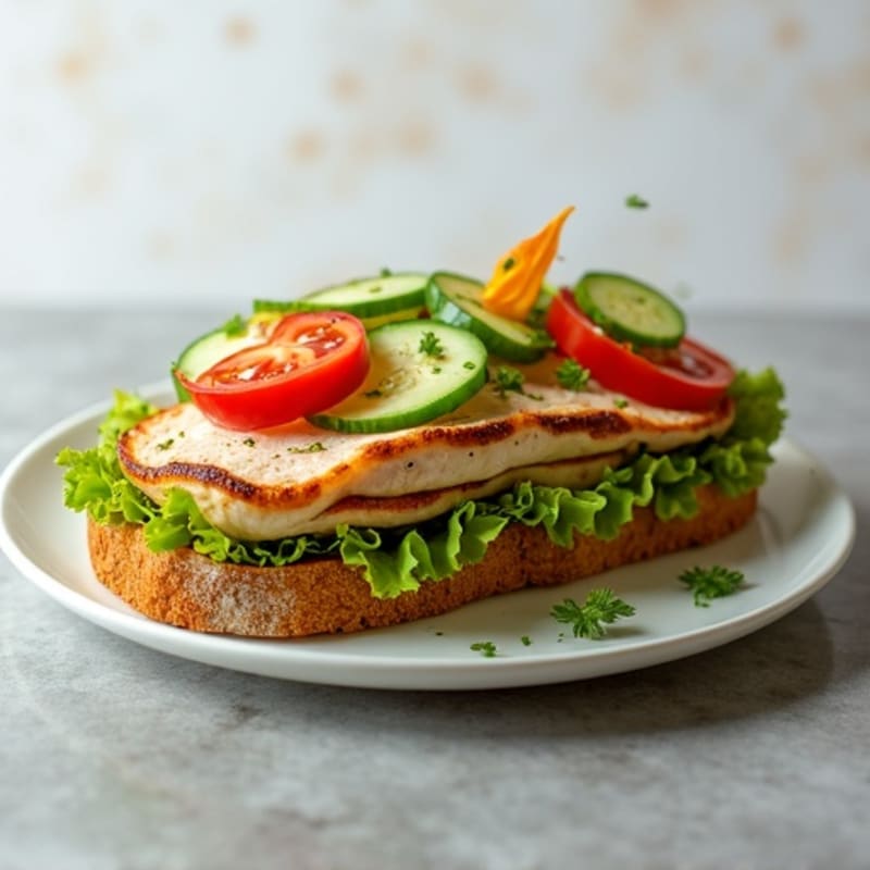 Herb-Roasted Turkey and Crunchy Veggie Sandwich
