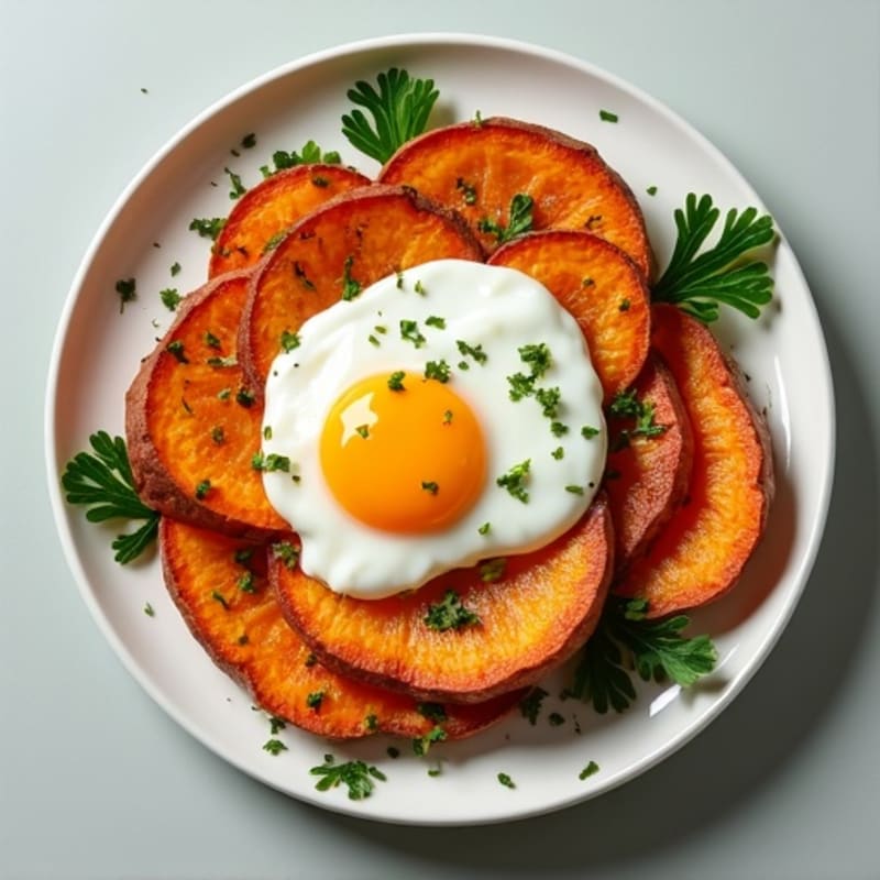 Crispy-Skinned Sweet Potato with Greek Yogurt and Herbs