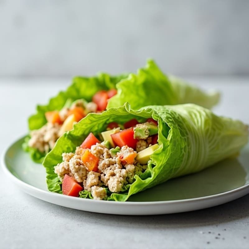 Creamy Avocado Turkey Lettuce Wraps