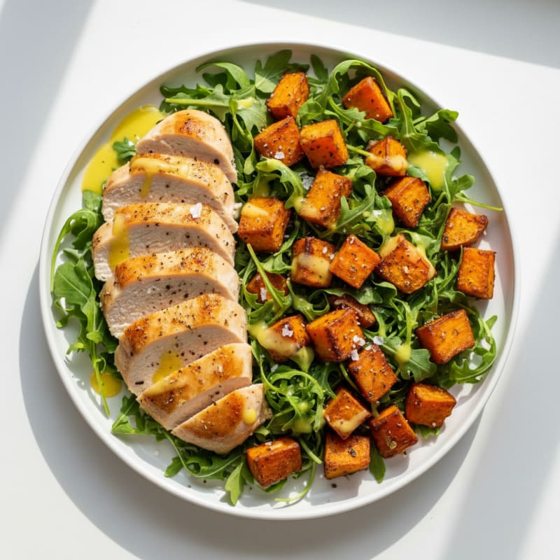 Lemon Herb Chicken and Roasted Sweet Potato Salad