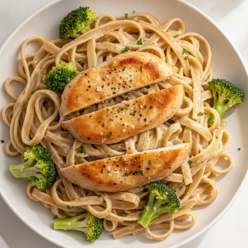 Garlic Parmesan Chicken Alfredo Pasta