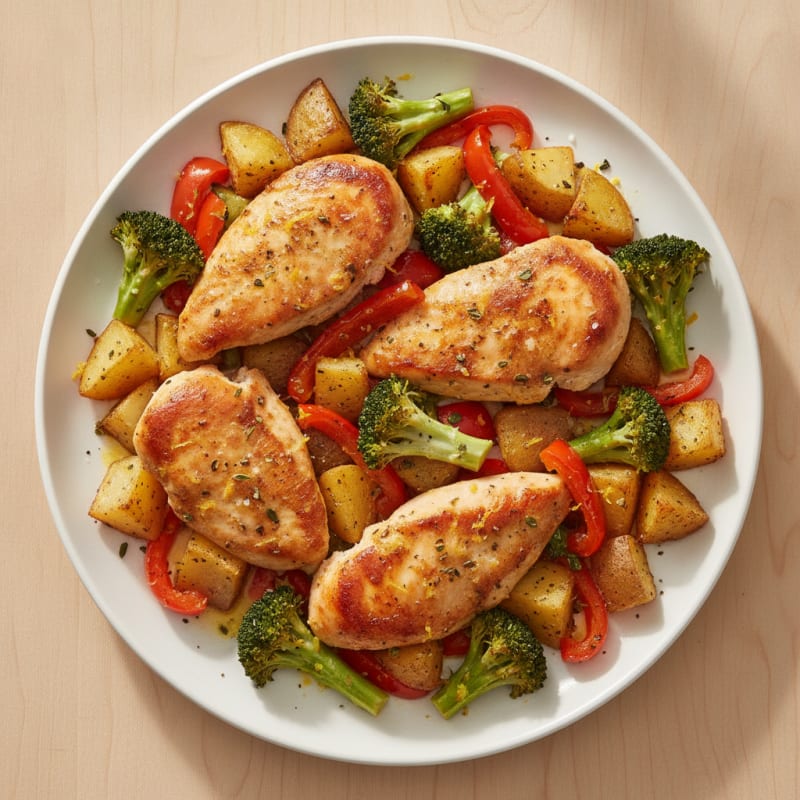 Sheet Pan Lemon Herb Chicken and Veggies