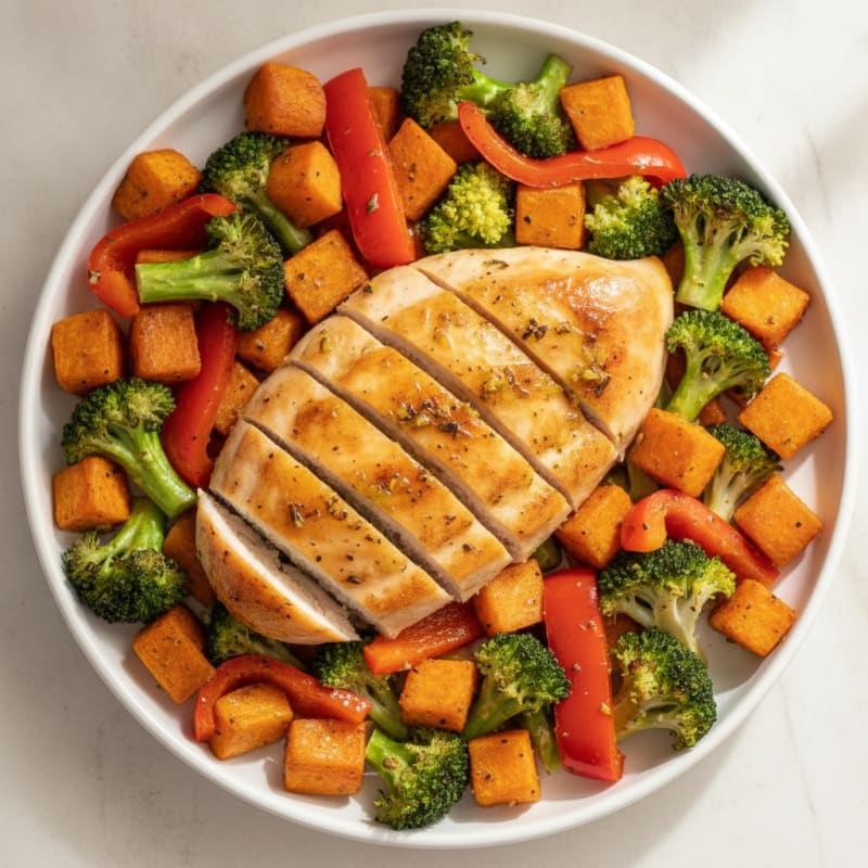 Lemon Herb Chicken Platter with Roasted Vegetables