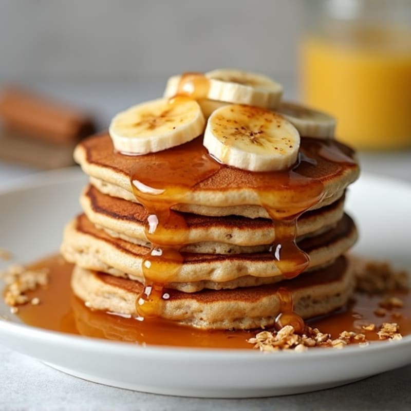 Protein-Packed Caramelized Banana Oat Pancakes