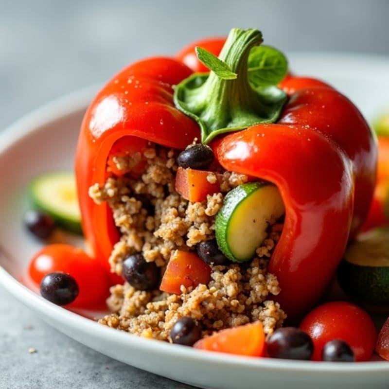 Hearty Lean Meat and Vegetable Stuffed Bell Peppers