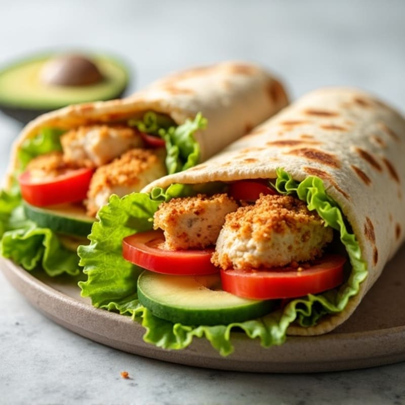 Crispy Chicken and Fresh Veggie Wraps