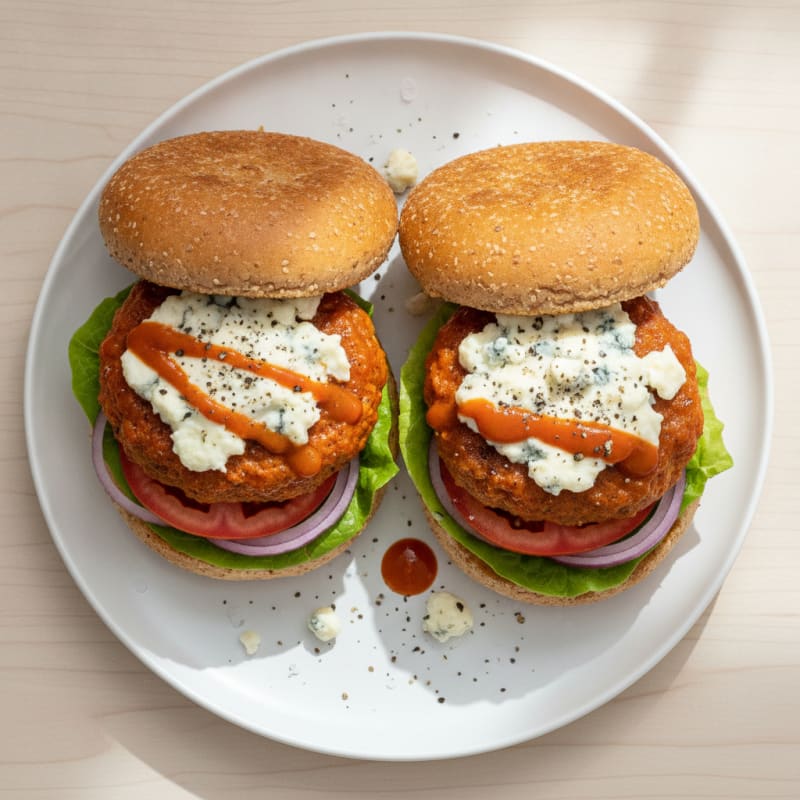 Buffalo Blue Cheese Burgers
