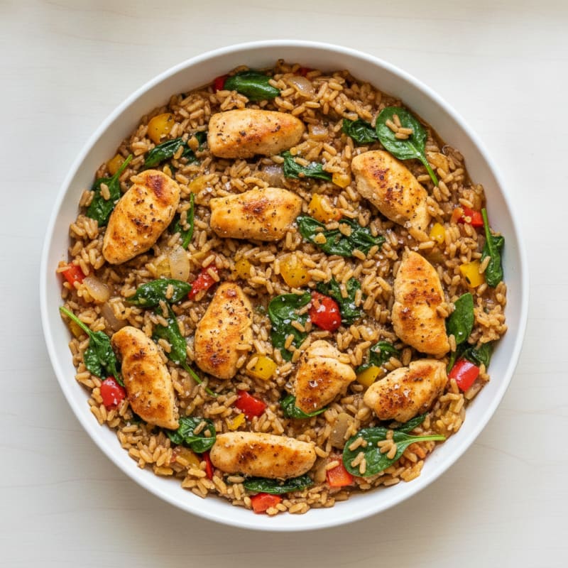 Chicken and Brown Rice Skillet