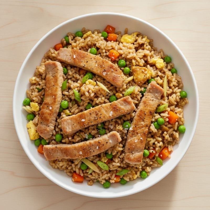 Savory Pork Fried Rice with Vegetables