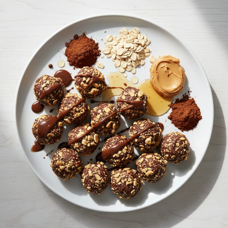 Chocolate Peanut Butter Protein Bites