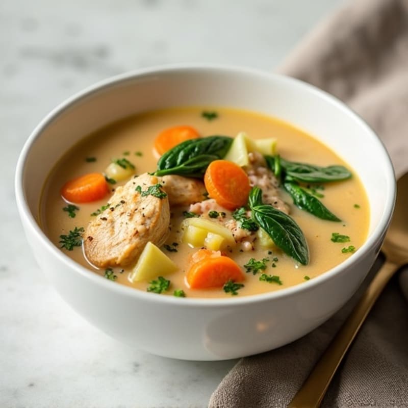 Creamy Chicken and Vegetable Protein Soup