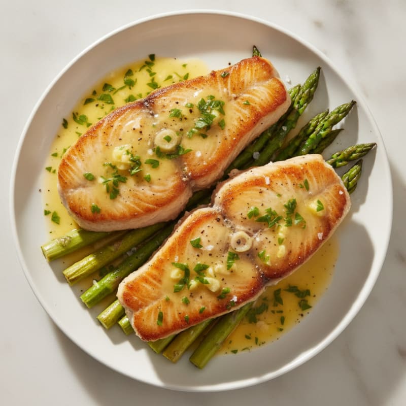 Pan-Seared Swordfish with Lemon-Herb Sauce