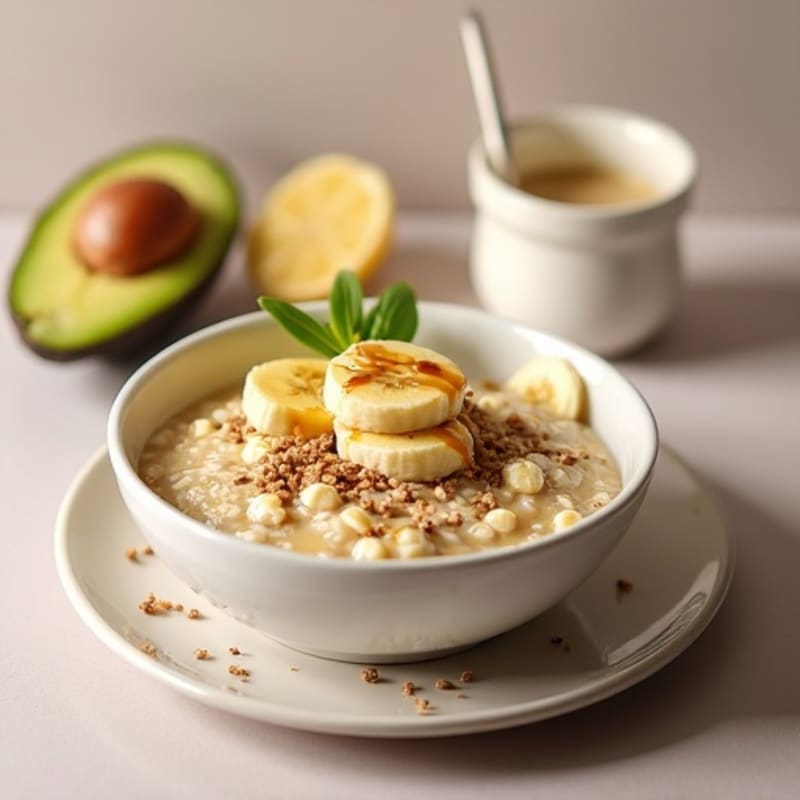 Creamy Plant Protein Oats with Chia and Almond Butter